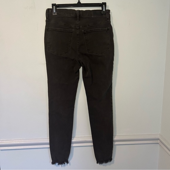 Madewell Black 9” Mid-Rise Skinny Button Up Jeans Size 28 - Picture 4 of 10